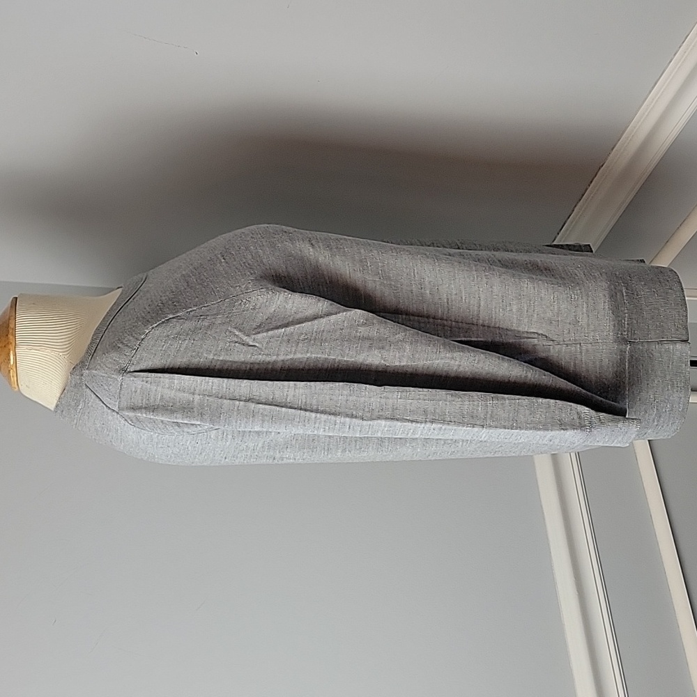 J.CREW 100% Wool Light Gray 3/4 Sleeve Preppy Office Capsule Crewneck Sweater L - Picture 4 of 8